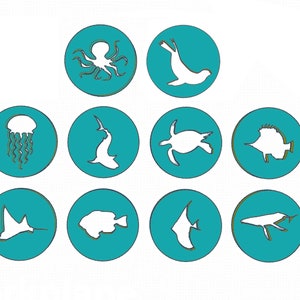 Set #33 - Sea Creatures - 10 Extruder Discs