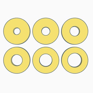 Set #38 - Circle Extruder Die - 6 sizes: 5, 6, 7, 8, 9 and 10mm