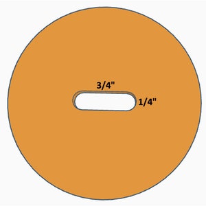 Cup Handle Die #665 - 3/4&quot; x 1/4 (or 5/16 or 3/8)&quot; Capsule-Shaped Opening