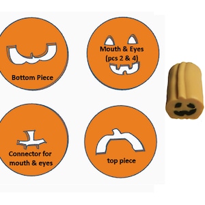 Set #21: Jack-O Face Parts Extruder Discs - 4 Discs
