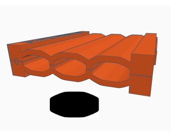 Barrel Bead Roller - 20x10mm x 3 Channels