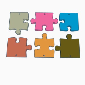 Silicone Mold Form - Puzzle Piece Keyfobs