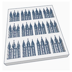 Silicone Mold for 12 1.5 Inch SLC Temples