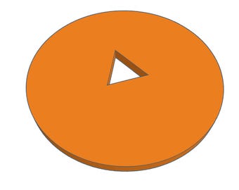 Triangle Clay Extruder Disc | Geometric Polymer Clay Tool | Triangle Shape Die Plate | Clay Rope Cutter Insert | Jewelry & Craft Supply