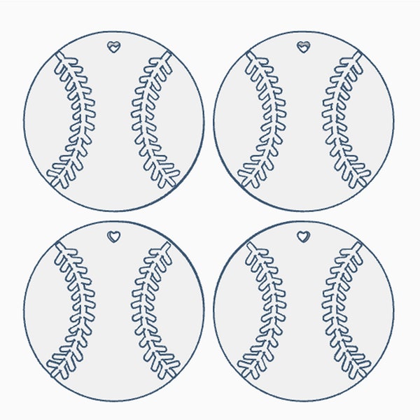 Mold Forms - Softball Keyfobs - Set of 4
