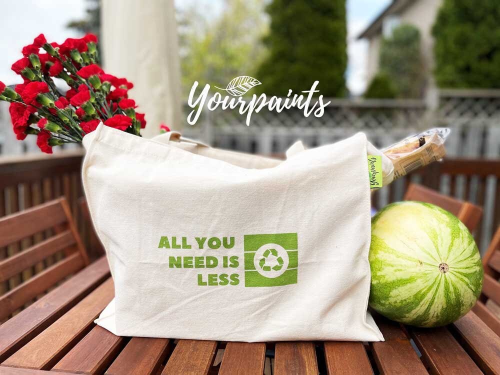 Eco-Friendly Heavy Canvas Tote Bag - Reusable, Washable, 100% Cotton With Zip Pocket