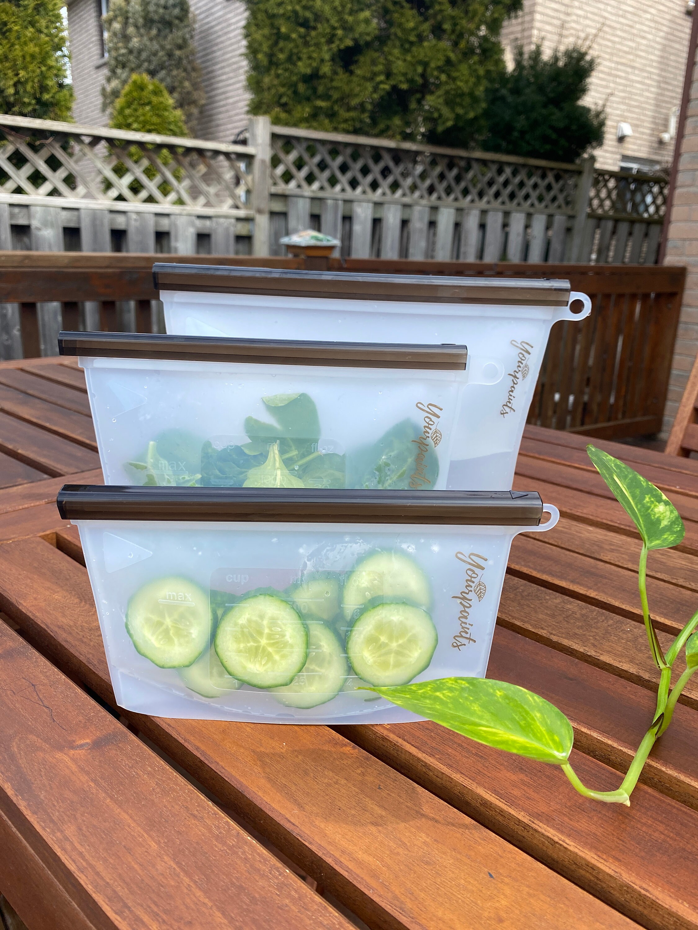 Reusable silicone ziplock bag ecofriendly zero waste food Etsy