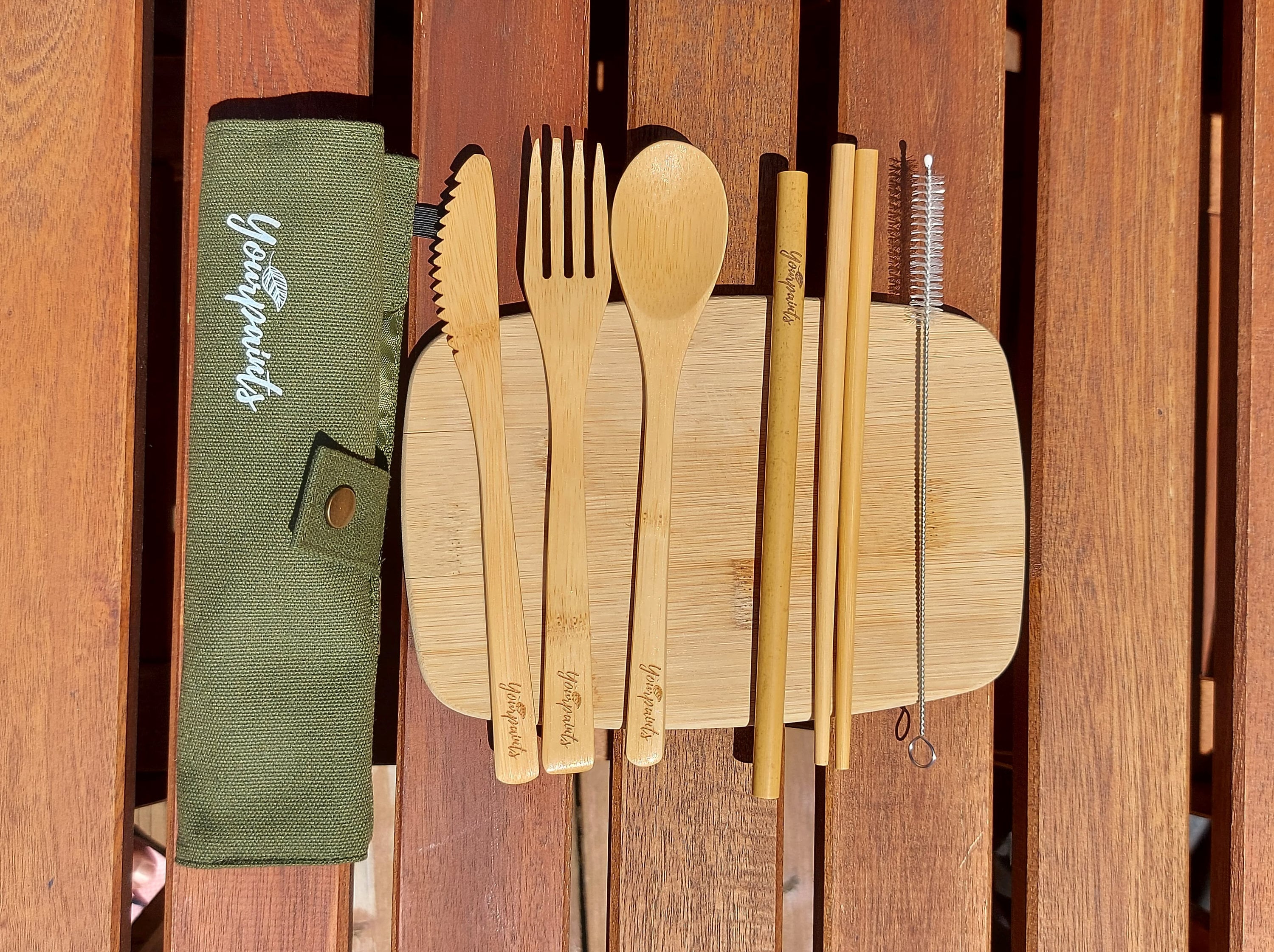 Mehrweg besteck set aus bambus - Etsy.de
