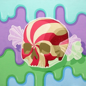 Peppermint Skull Print
