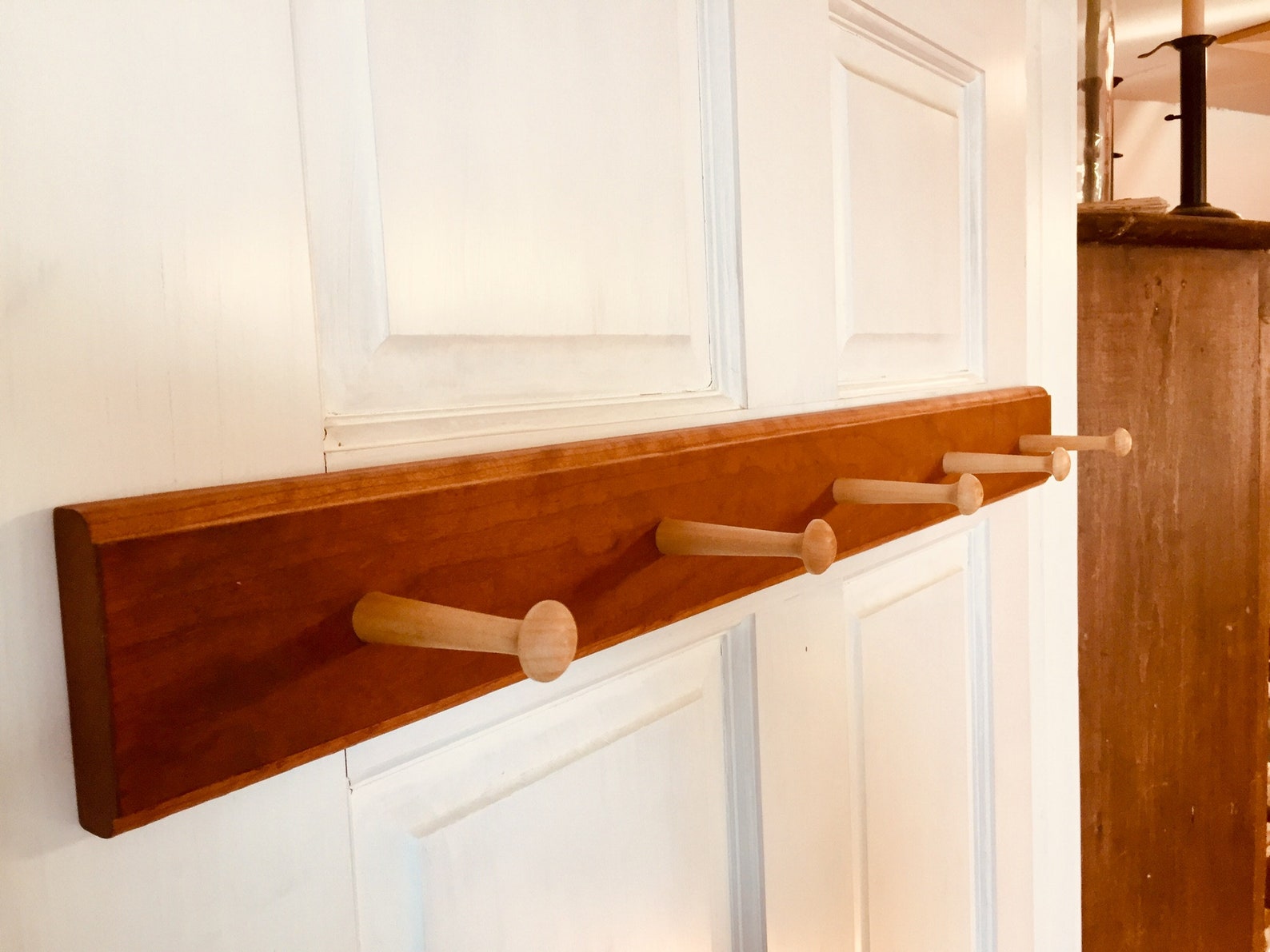 Shaker 5 Peg Board Peg Rail Pegboard solid wood Etsy