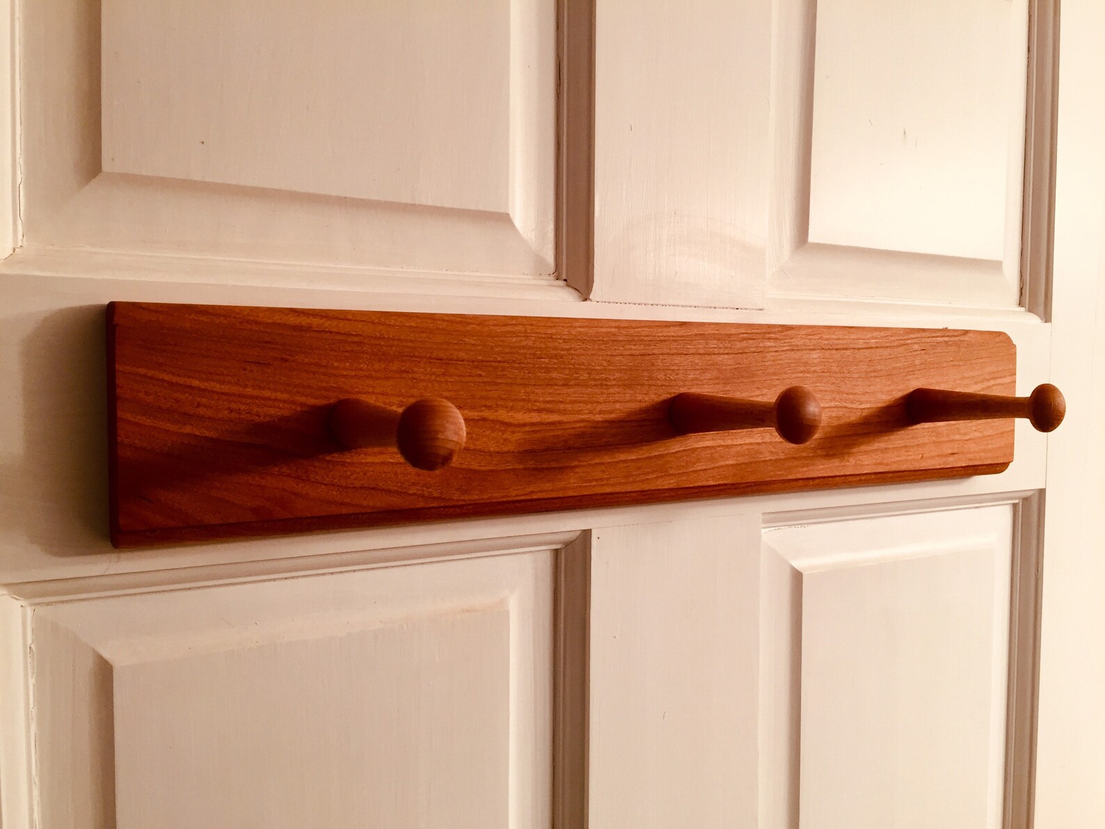 Shaker 3 Peg board Peg Rail Pegboard solid wood Cherry Etsy