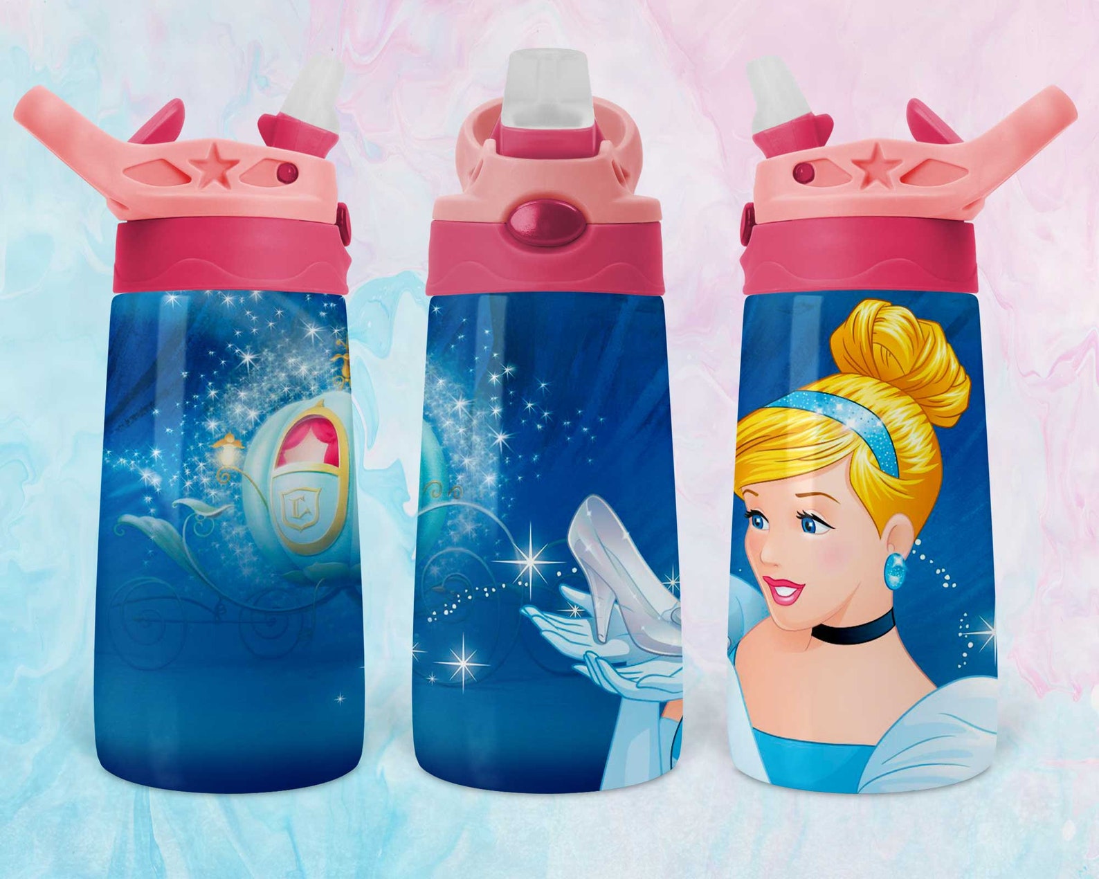 Kids water bottles Cinderella Sublimation Design Cinderella | Etsy