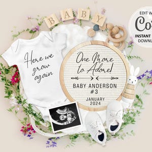 Annuncio della seconda gravidanza Digital Baby numero 2, un altro da adorare Rivelazione, eccoci di nuovo a crescere, Modello per i social media sulla gravidanza n. 711