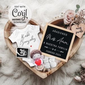 Pregnancy Announcement Spanish, Anuncio de Embarazo, Baby Reveal Social Media, Valentine&#39;s Day, Añadiendo más amor a nuestra familia #1043