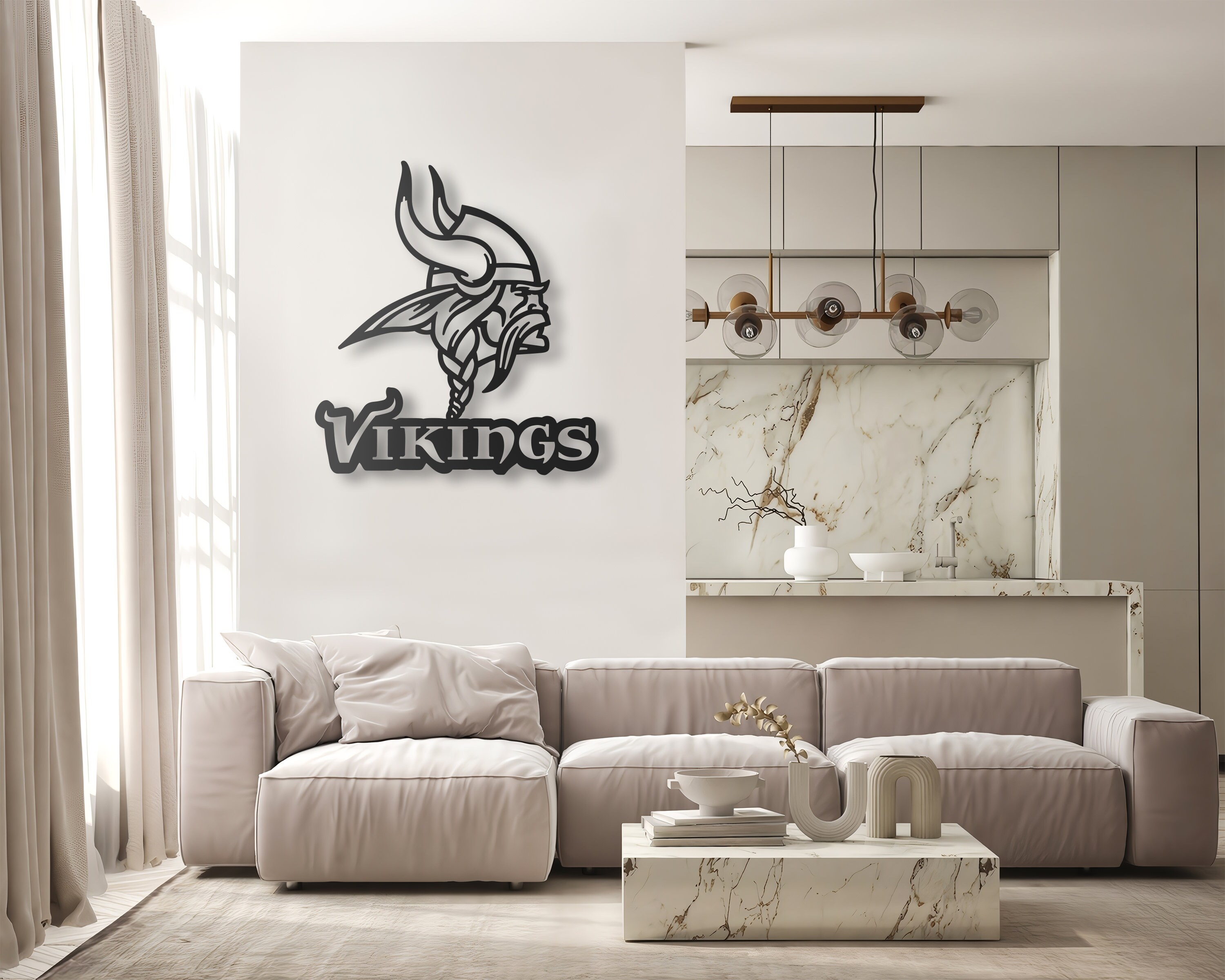 Minnesota Vikings Metal Wall Art, Unique Minnesota Vikings Wall Decor