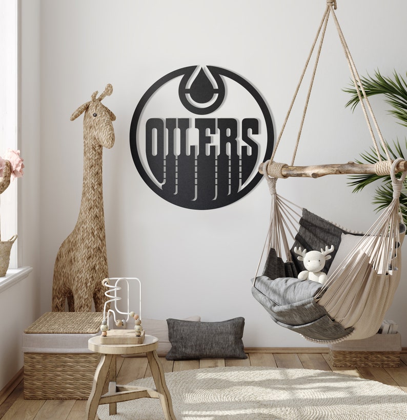 Edmonton Oilers Metal Wall Art, Edmonton Oilers Wall Sign, Edmonton