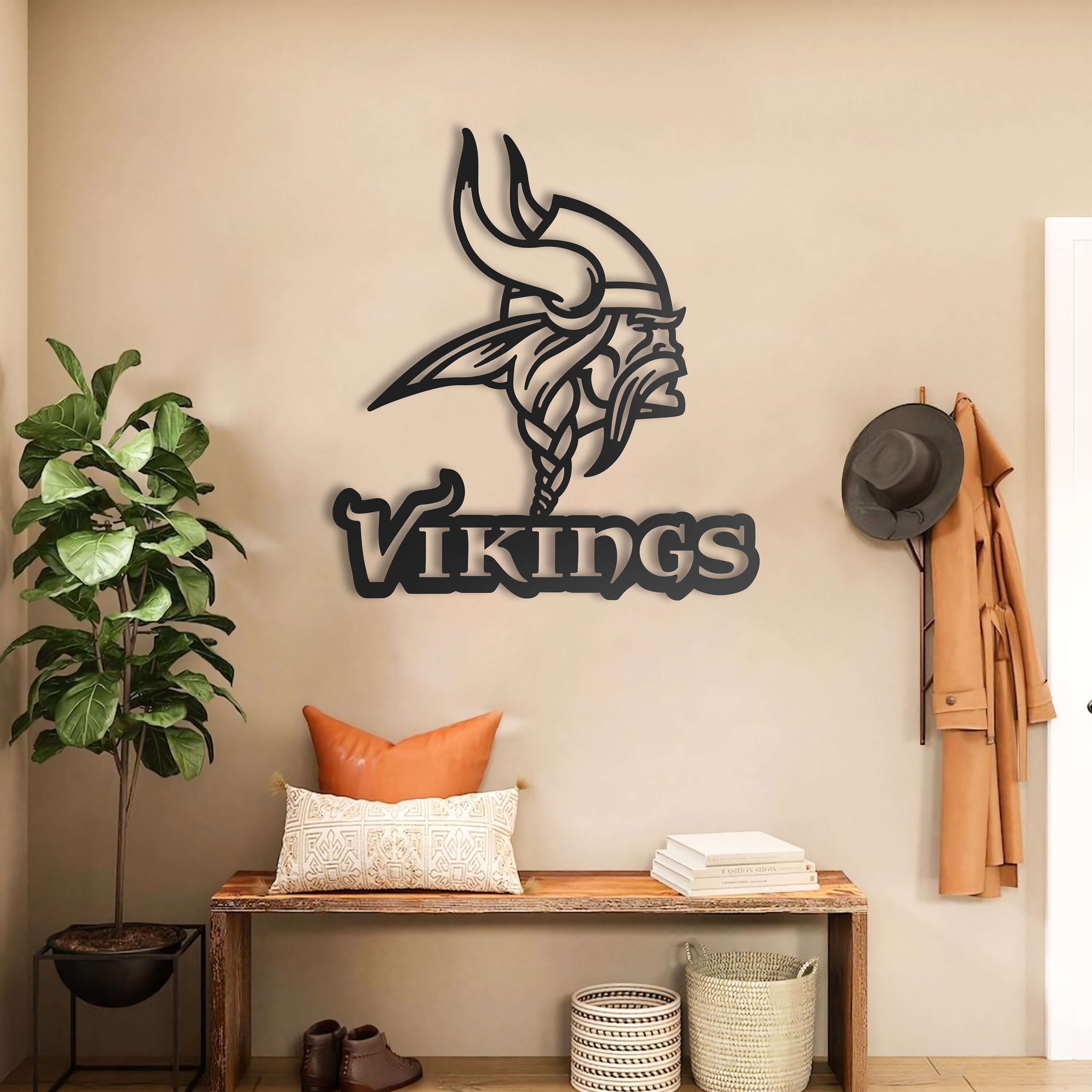 Minnesota Vikings Metal Wall Art, Unique Minnesota Vikings Wall Decor