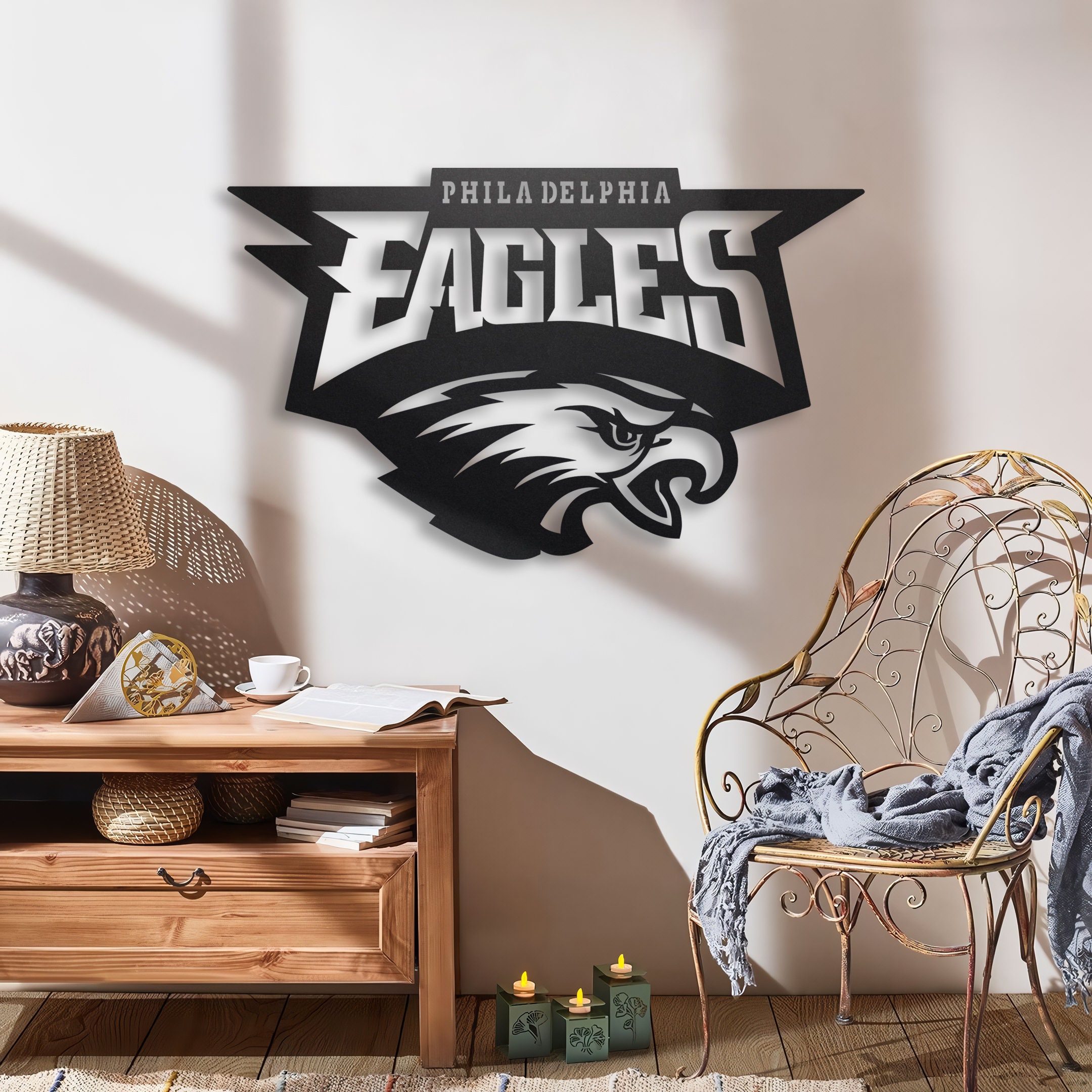 Philadelphia Eagles Metal Wall Art, Philadelphia Eagles Wall Sign, Wall