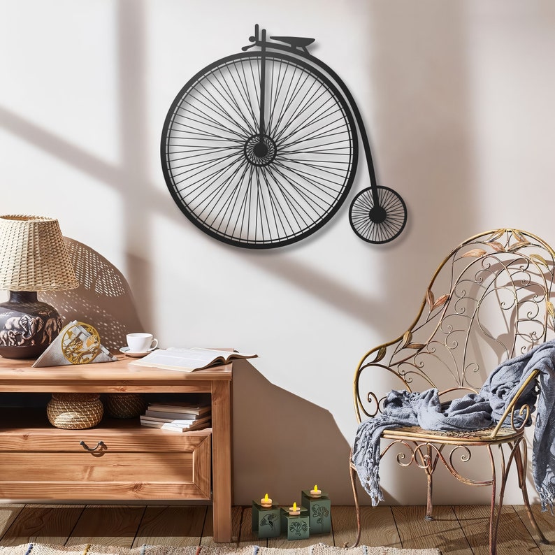 Bicycle Metal Wall Art Bicycle Wall Sign Outdoor Metal Wall Etsy