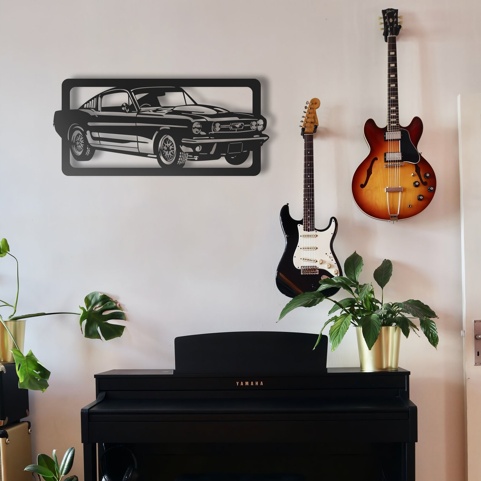 Ford Mustang Metal Wall Art, Unique Ford Mustang Wall Decor for Living
