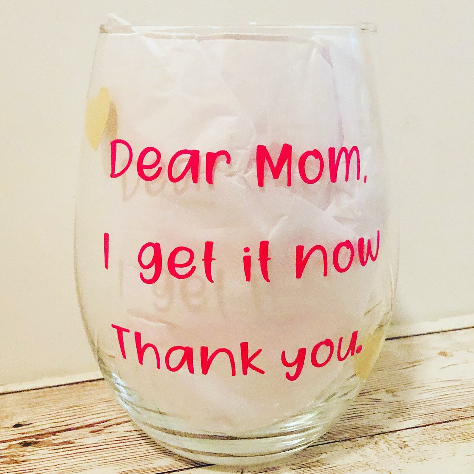 Mom Wine Glass Etsy