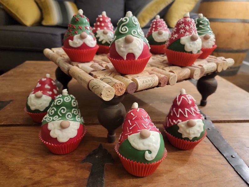 Christmas Cocoa Bombs. Fun winter designs including Santa Gnome