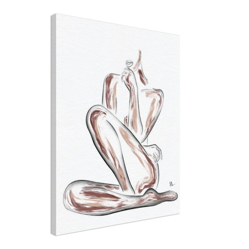 Woman Line Art Print, Female Figure Line Art Set, Naked Woman Wall Art Print Set, Abstract Woman Body Wall Art, Minimal Woman Canvas Art