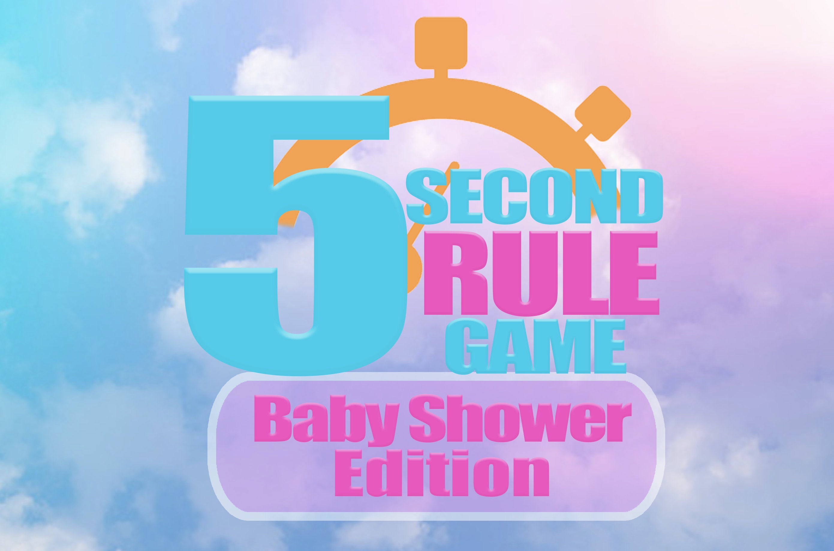 Virtual Baby Shower Game Fun 5 Second Party Game for Baby Etsy