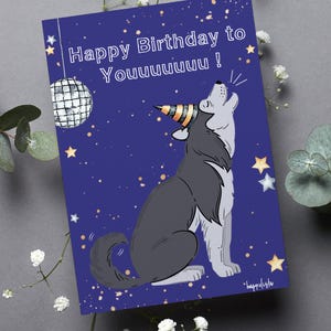 Carte d’anniversaire humoristique - Chien