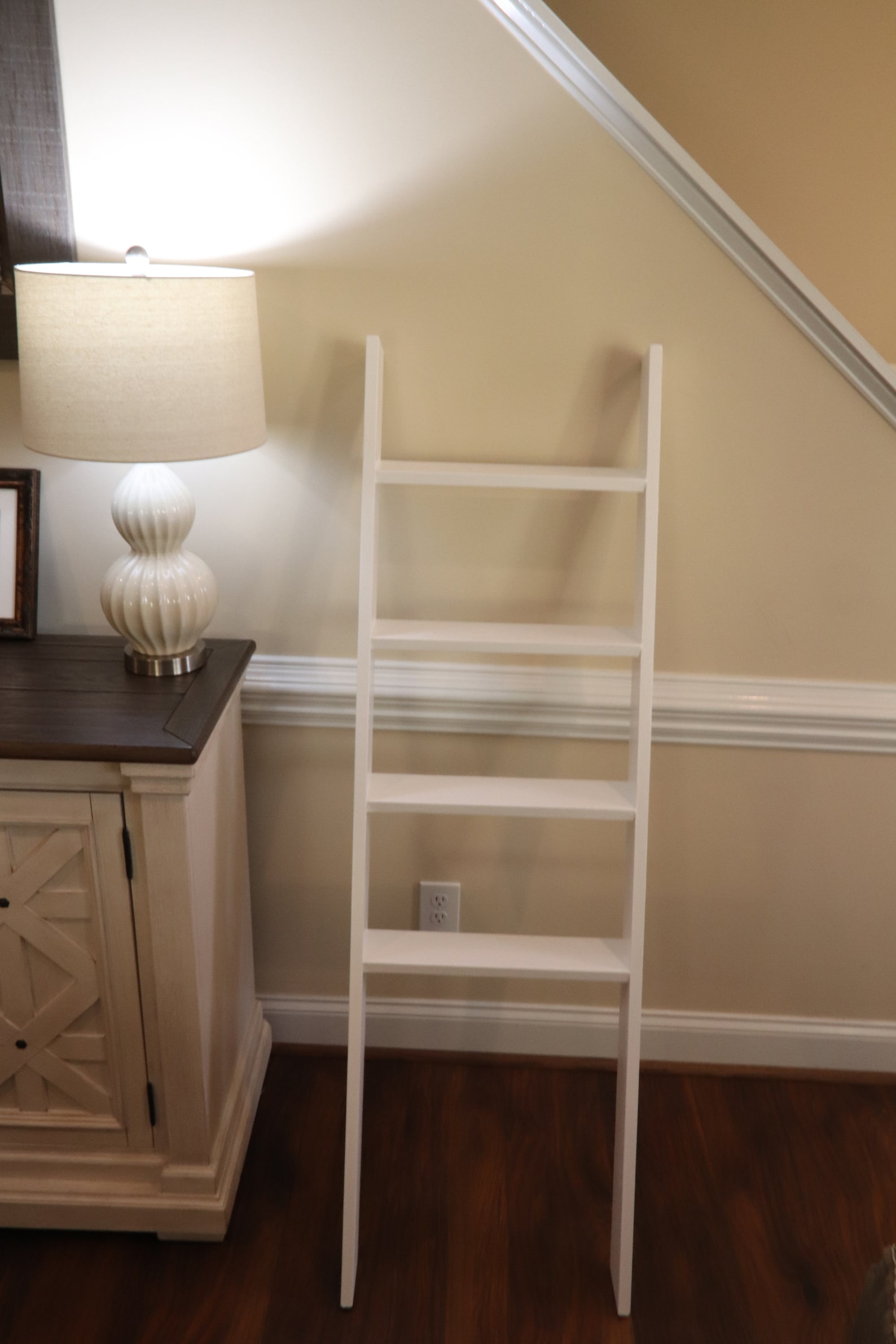 White Blanket Ladder / Blanket Ladder / White Blanket Rack / Etsy