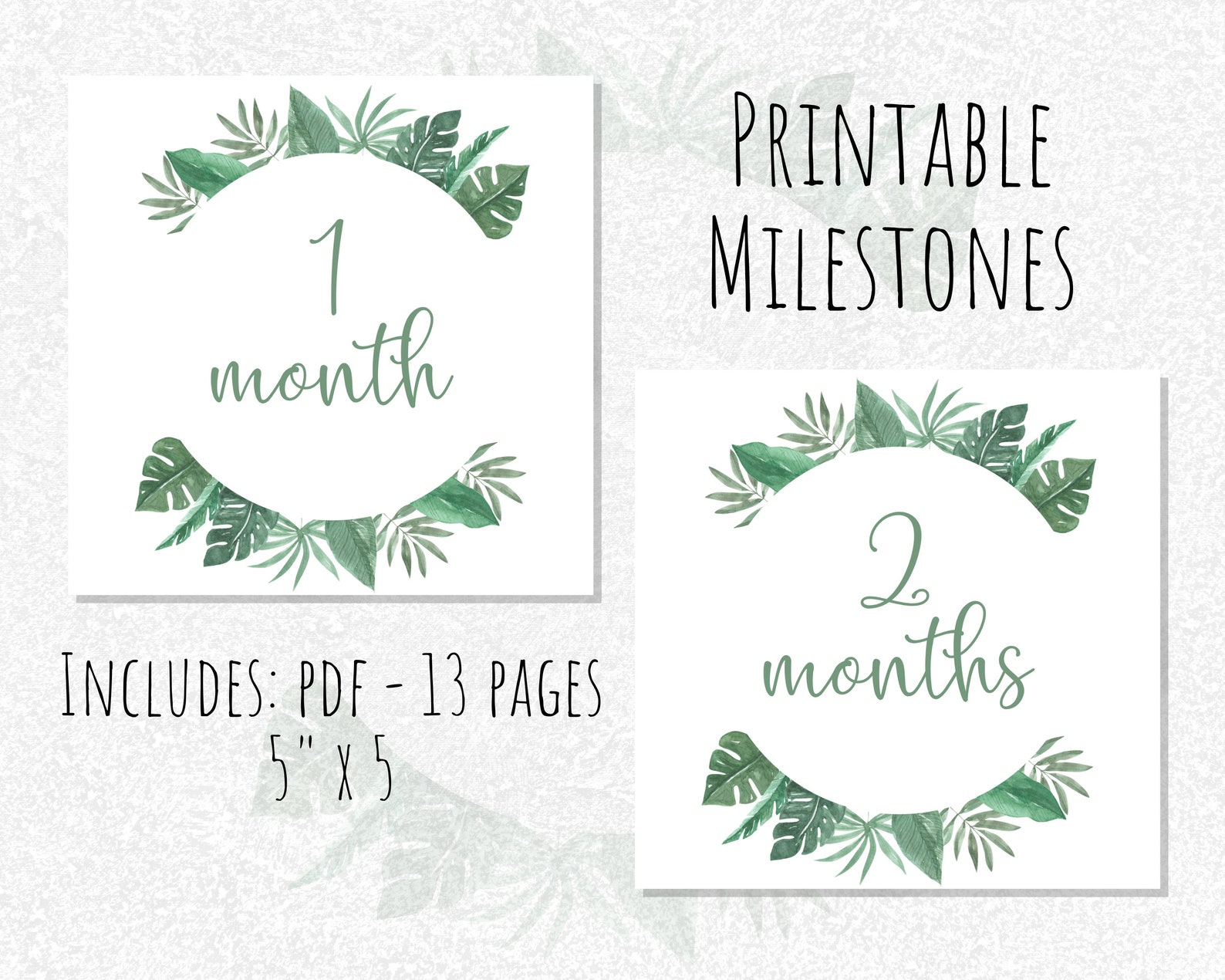 Printable Baby Milestones - Printable Milestones - Printable Milestone ...