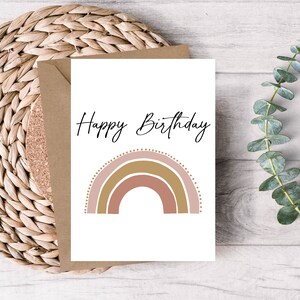 Druckbare Geburtstagskarte - Regenbogen Geburtstagskarte - Happy Birthday Karte - Geburtstagskarte - Druckbare Karte - Regenbogen Karte - Digitaler Download