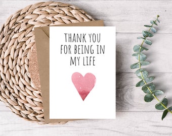 Tarjeta de San Valentín imprimible - Tarjeta de aniversario imprimible - Tarjeta de amistad imprimible - Tarjeta de agradecimiento imprimible - Descarga digital
