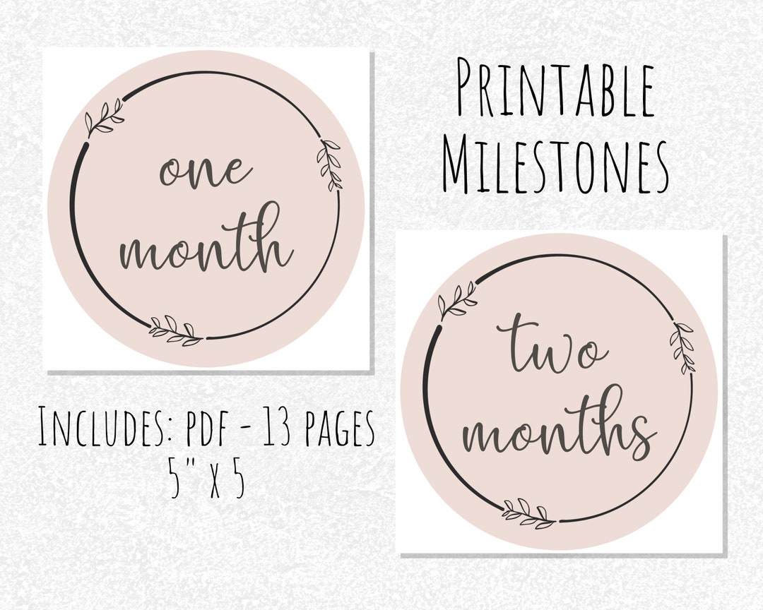 Printable Baby Milestones - Printable Milestones - Printable Milestone ...