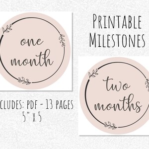Jalons imprimables pour bébé - Jalons imprimables - Cartes jalons imprimables - Jalons circulaires - Jalons bébé - Téléchargement numérique