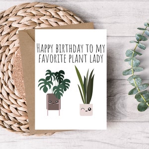 Cartão de aniversário para impressão - Cartão de aniversário de planta - Cartão de feliz aniversário - Cartão de aniversário - Cartão para impressão - Cartão de planta - Download digital