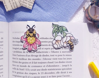 Bees magnetic bookmark set