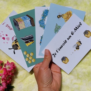Cartes postales "Abeilles"