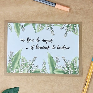 Carte postale 1er Mai : un brin de muguet