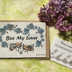 Carte à planter abeille " bee lover"