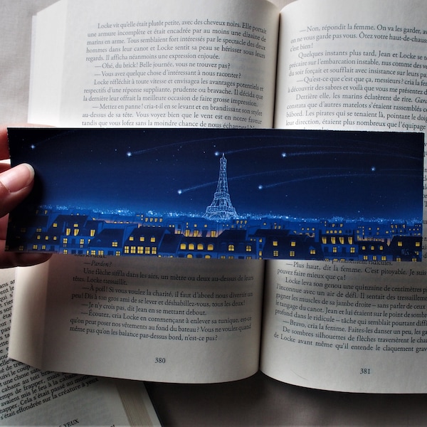 Marque-page illustré Paris sous les étoiles
