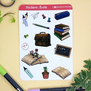 Planche de Stickers école