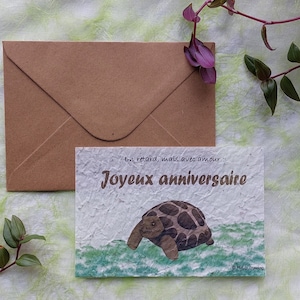 Turtle Planting Card Late Birthday