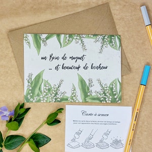 Carte à planter 1er mai un brin de muguet