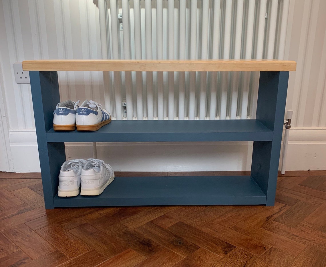 Rustic Shoe Rack Handmade Rustic Bench Farmhouse Shoe Etsy