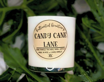 Candy Cane Lane Scented Soy Wax Candle | Handmade Soy Wax Candle | Wooden Wick | Natural Soy Candle | Scented Candle | Wooden Wick Candle