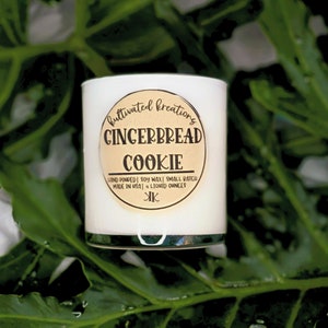 Gingerbread Cookie Scented Soy Wax Candle | Handmade Soy Wax Candle | Wooden Wick | Natural Soy Candle | Scented Candle | Wooden Wick Candle