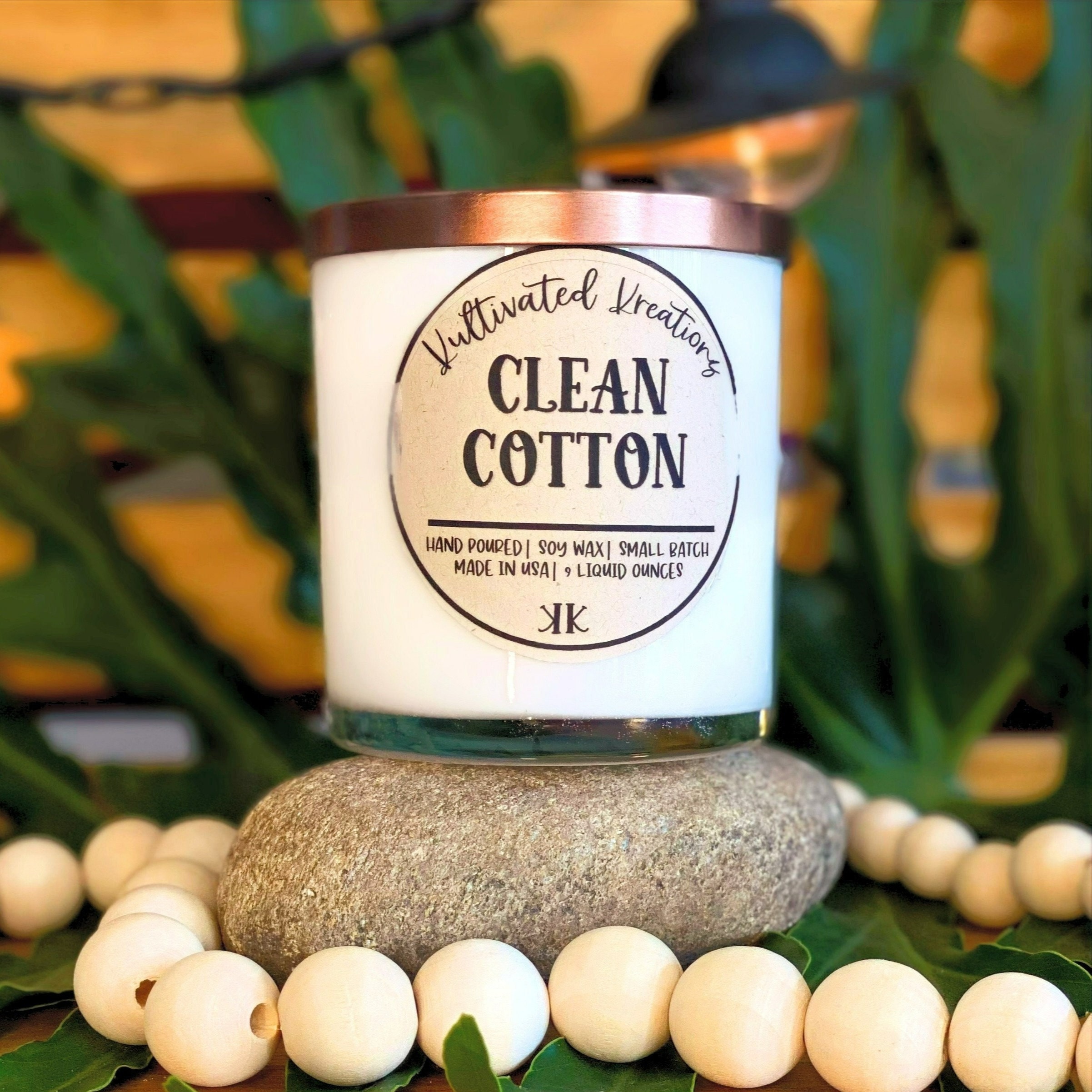 Clean Cotton Scented Soy Wax Candle | Handmade Soy Wax Candle | Wooden ...