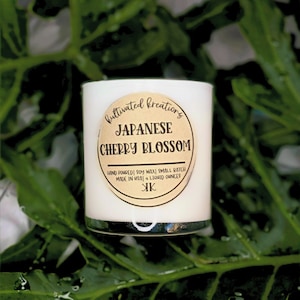 Japanese Cherry Blossom Soy Wax Candle | Handmade Soy Wax Candle | Wooden Wick |Natural Soy Wax Candle | Scented Candle | Wooden Wick Candle