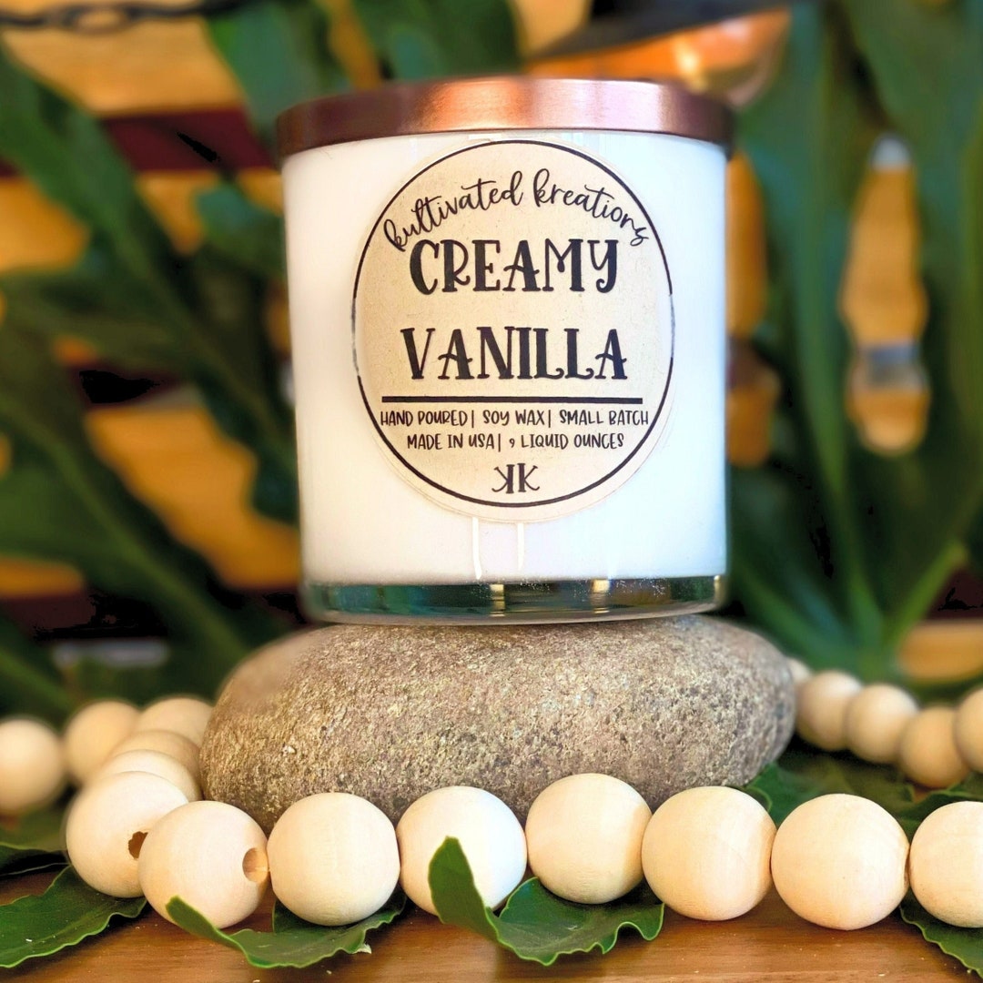 Candela Profumata Alla Cera Di Soia - Profumo Zucchero A Velo, Fino A 40 Ore Di Durata, Made In Italy